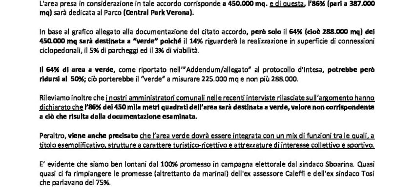 Parco all’ex scalo merci: gli interessi dei cittadini sono sempre all’ultimo posto