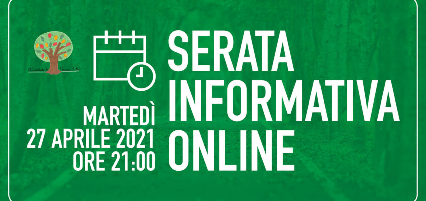 Serata informativa online: martedì 27 aprile